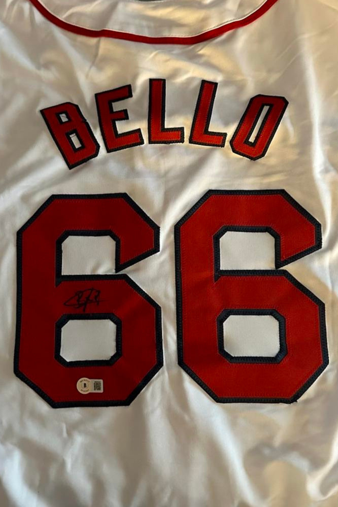Brayan Bello Signed White Custom Red Sox Jersey - Beckett COA